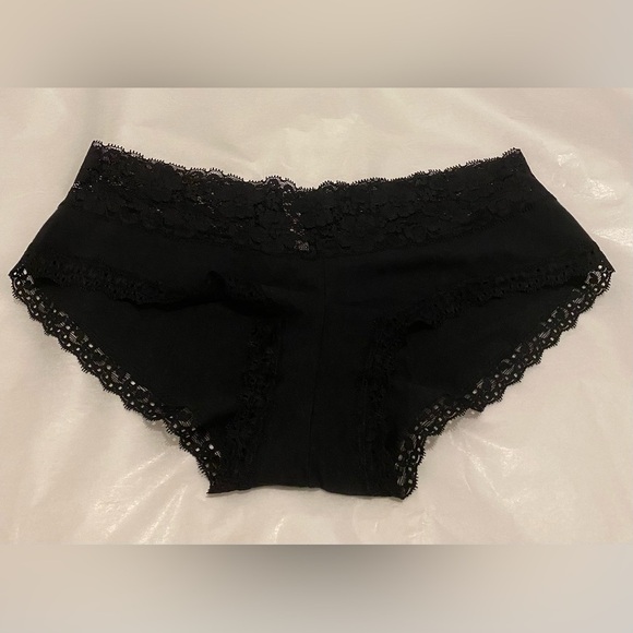 Victoria’s Secret Pink Black Low Rise Boy Short Size M New Without Tag - Picture 1 of 7